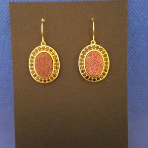 Pink Druzy Earrings
